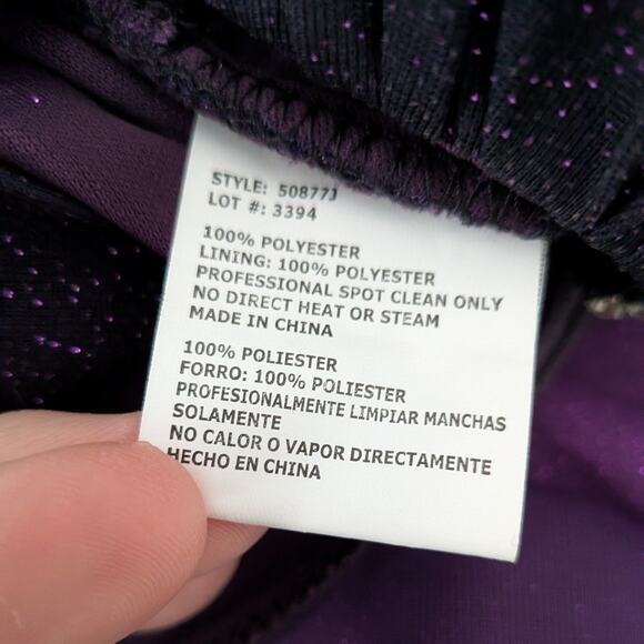 Vintage Nites Prom Dress Maxi Gown 6 Purple Y2K Fairy Goth Ombre Whimsigoth Bow - Picture 11 of 13